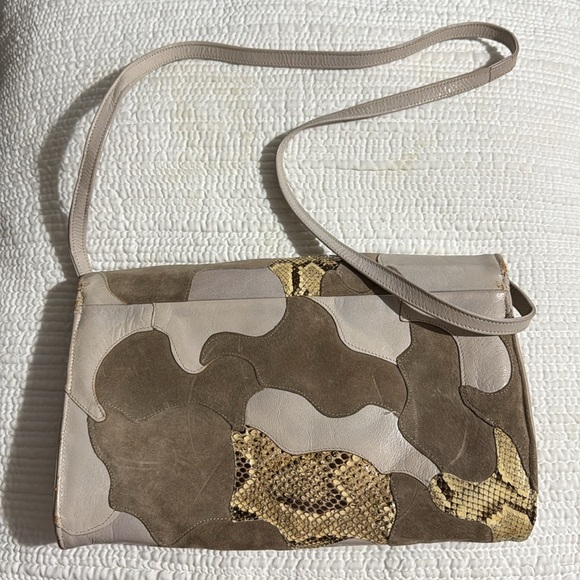 CREATIONS BY LAMA/VINTAGE SNAKESKIN SHOULDER BAG - Picture 4 of 8
